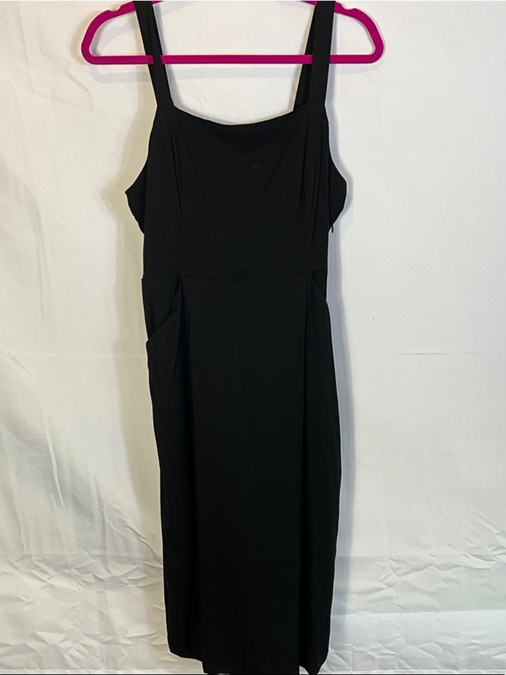 41 Hawthorn Black Sleeveless Midi Dress With Pockets Size 8 Petite